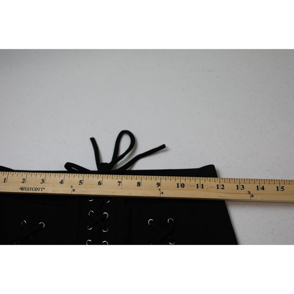 LPA Womens Black Grommet Lace Up Front Pants Size Small High Rise Skinny - Picture 8 of 11